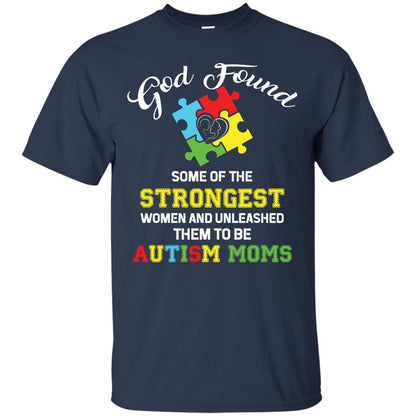 And Unleashed Them To Be Autism Moms Autism Shirt For Mom Navy
