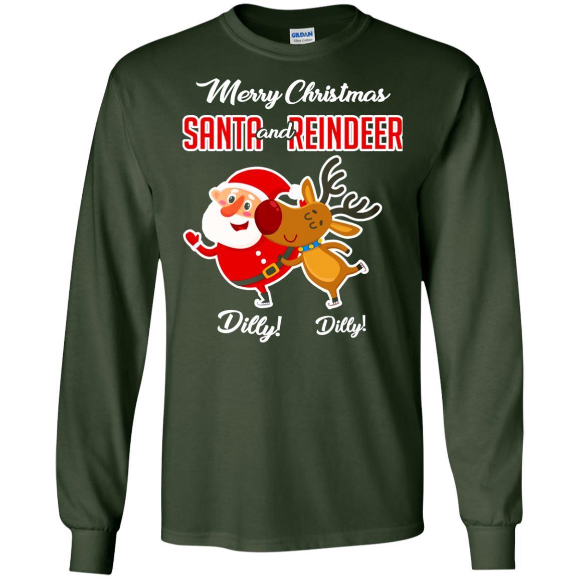 Christmas T-shirt Merry Christmas Dilly Dilly Forest Green