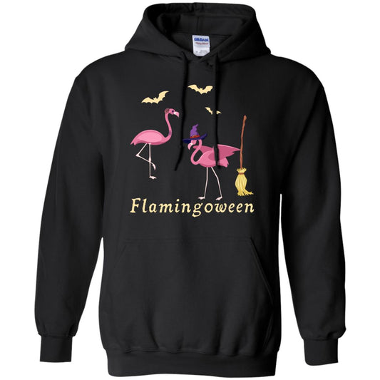 Flamingoween Flamingo Wicth Ride Stick Funny Quote On Haloween Gift Shirt Black