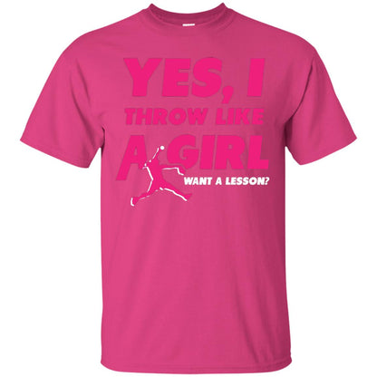Softball Girl Shirt Throw Like A Girl Heliconia