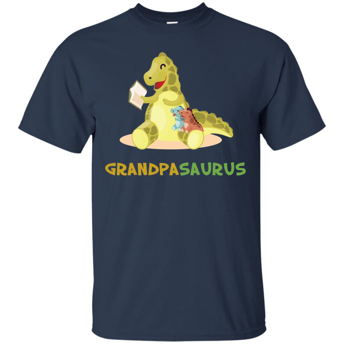 Grandpasaurus Granddad Grandpa Shirt Navy