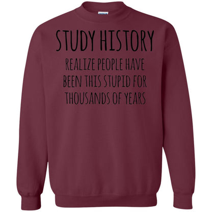 History Buff T-shirt Study History Realize People Have Been This Stupid Maroon