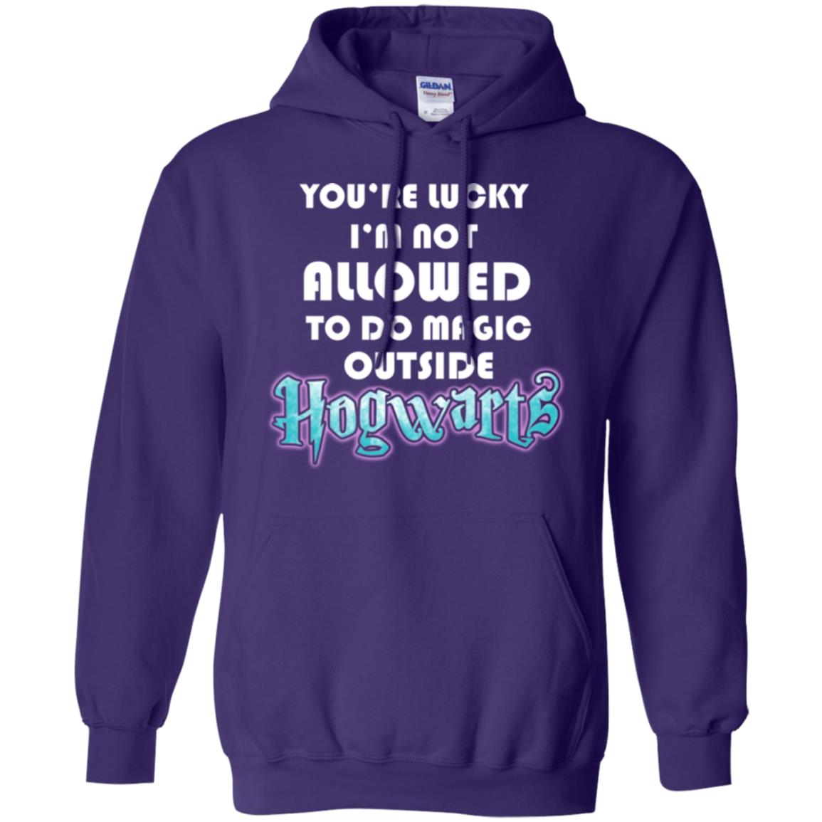 You're Lucky Im Not Allowed To Do Magic Outside Hogwarts Harry Potter Fan T-shirtG185 Gildan Pullover Hoodie 8 oz.