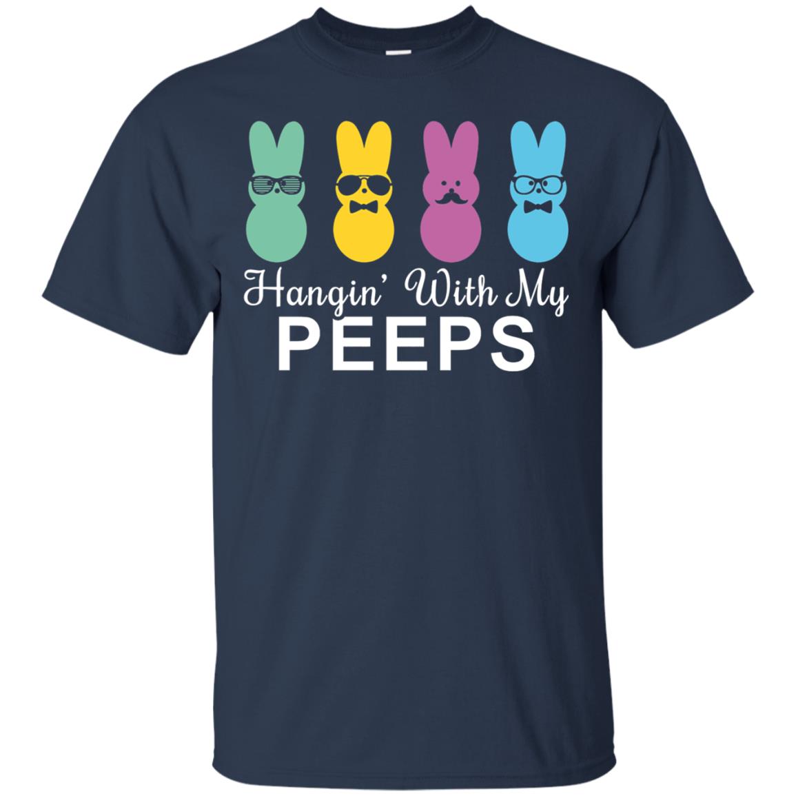 Hanging With My Peeps Gift For Easter Day Navy