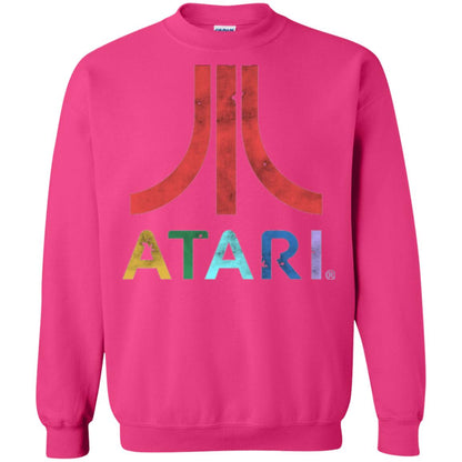 Colorful Retro Atari Gaming Logo T-shirt Heliconia
