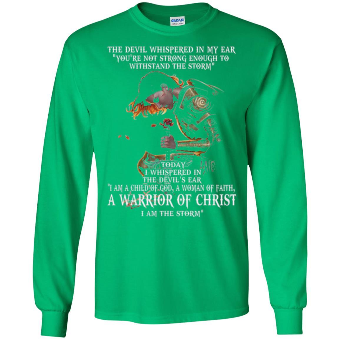 Warrior T-shirt I Am A Child Of God A Woman Of Faith T-shirt Irish Green