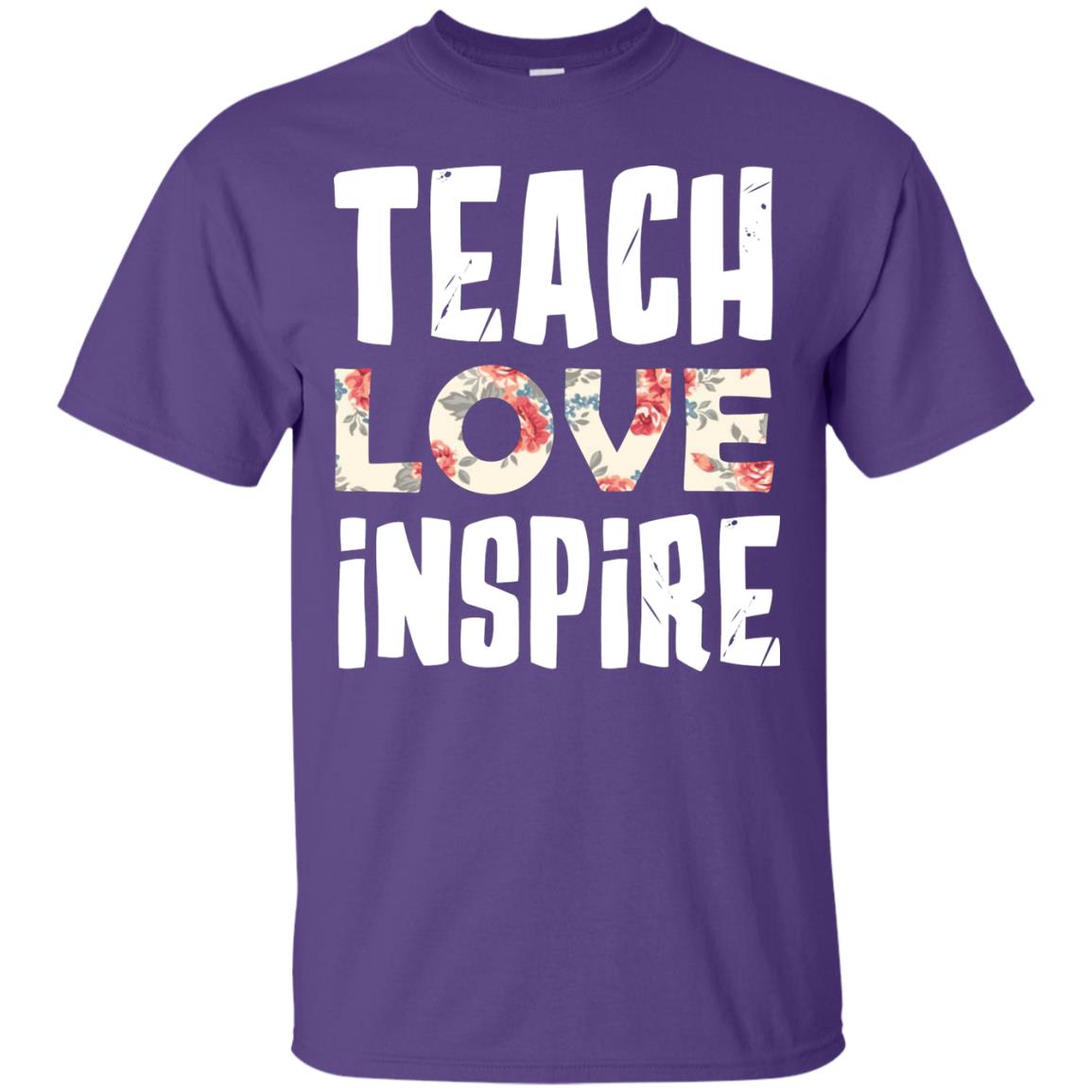 Teach Love Inpire Shirt For Teacher Purple
