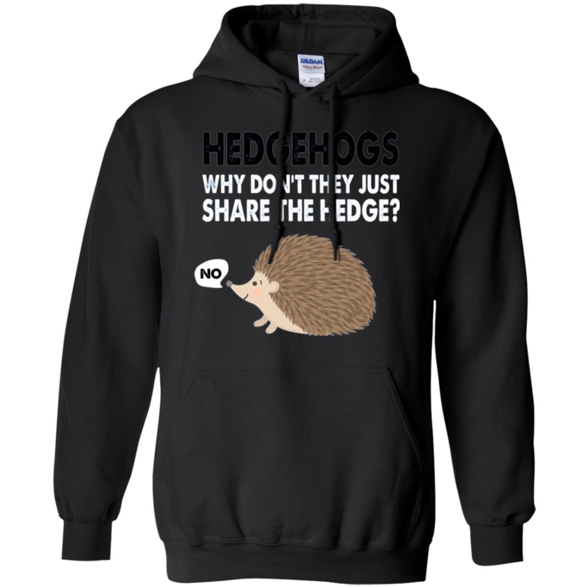 Hedgehogs T-shirt Why Don_t They Just Share Hedge Black