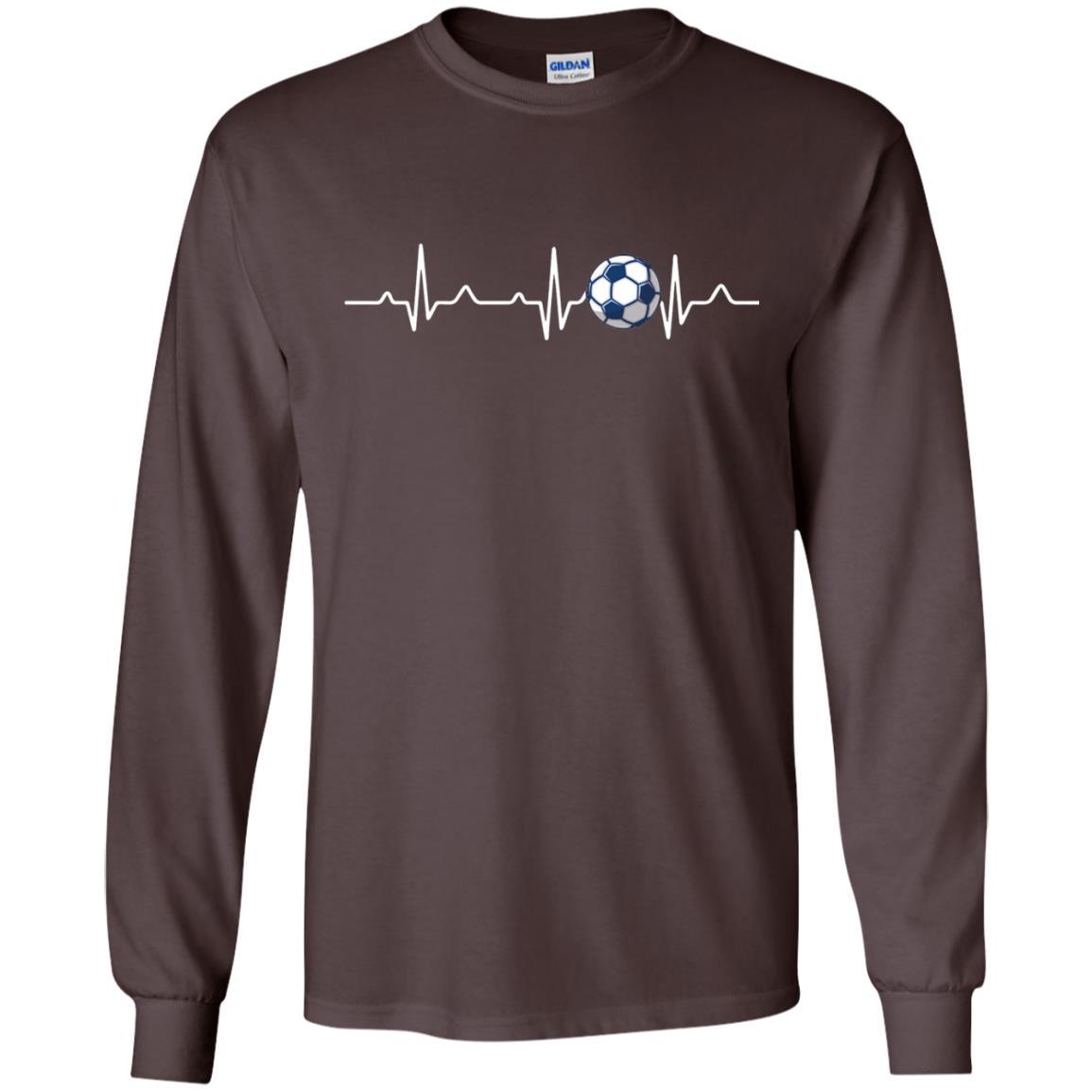 Heartbeat Soccer Lover T-shirt Dark Chocolate