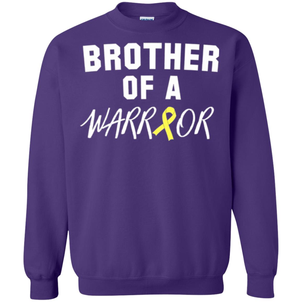 Brother Of A Warrior Childhood Cancer Awareness T-shirt Purple