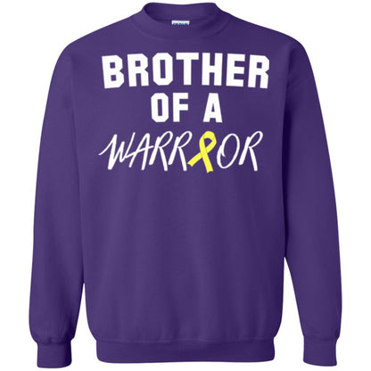 Brother Of A Warrior Childhood Cancer Awareness T-shirt Purple