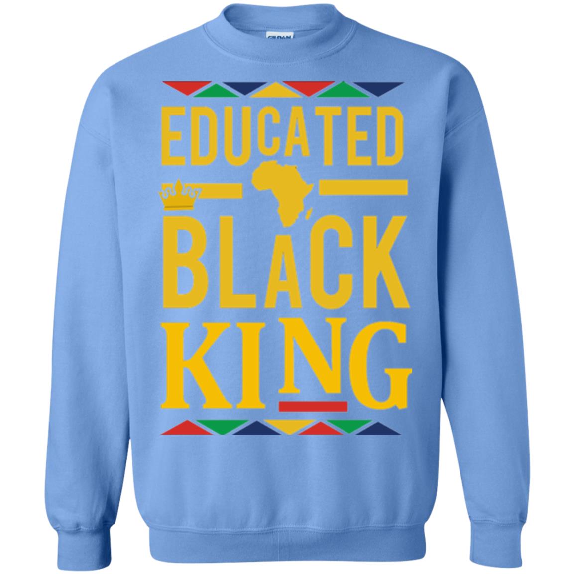 African Dna Pride T-shirt Dashiki Educated Black King Carolina Blue
