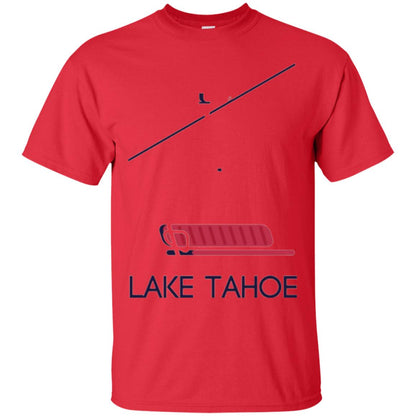 Ski Chair Lift T-shirt Lake Tahoe California Red