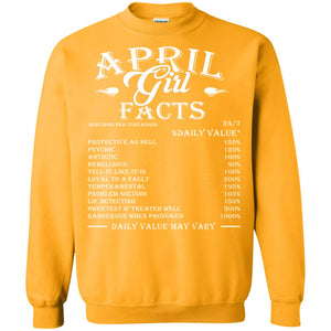 April Girl Facts T-shirtG180 Gildan Crewneck Pullover Sweatshirt 8 oz.