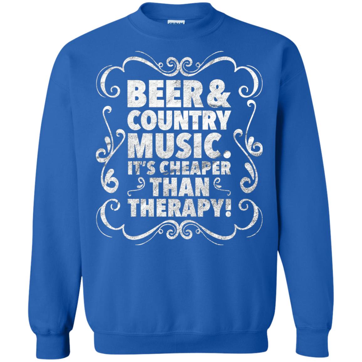 Beer Andcountry Music Its Cheaper Than Therapy Shirt Royal