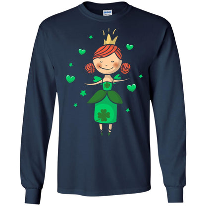 Irish Princess St. Patricks Day Gift Shirt For Girls Navy