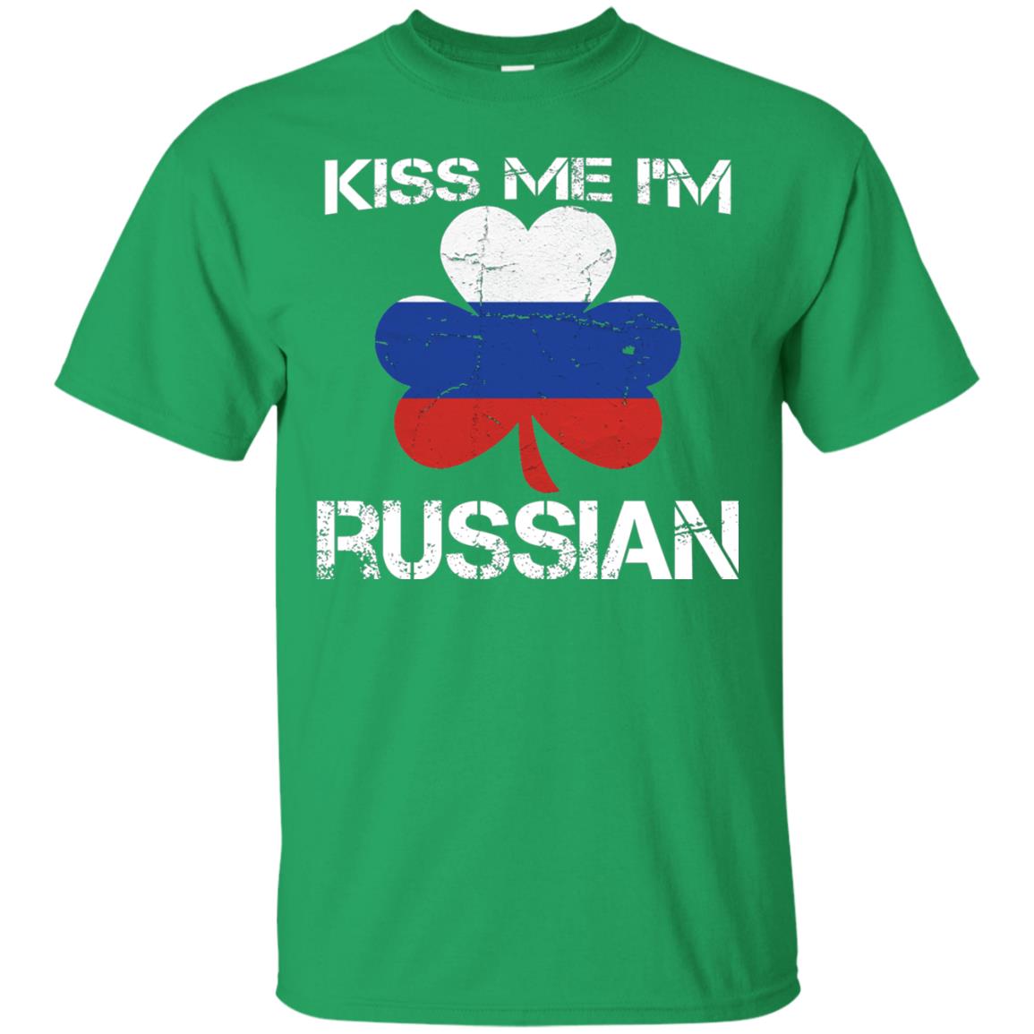 Kiss Me Russian Distressed St. Patrick_s Day 2018 T-shirt Irish Green