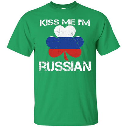 Kiss Me Russian Distressed St. Patrick_s Day 2018 T-shirt Irish Green