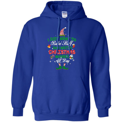 Christmas T-shirt I Just Want To Bake Stuff And Watch Christmas Movies Royal