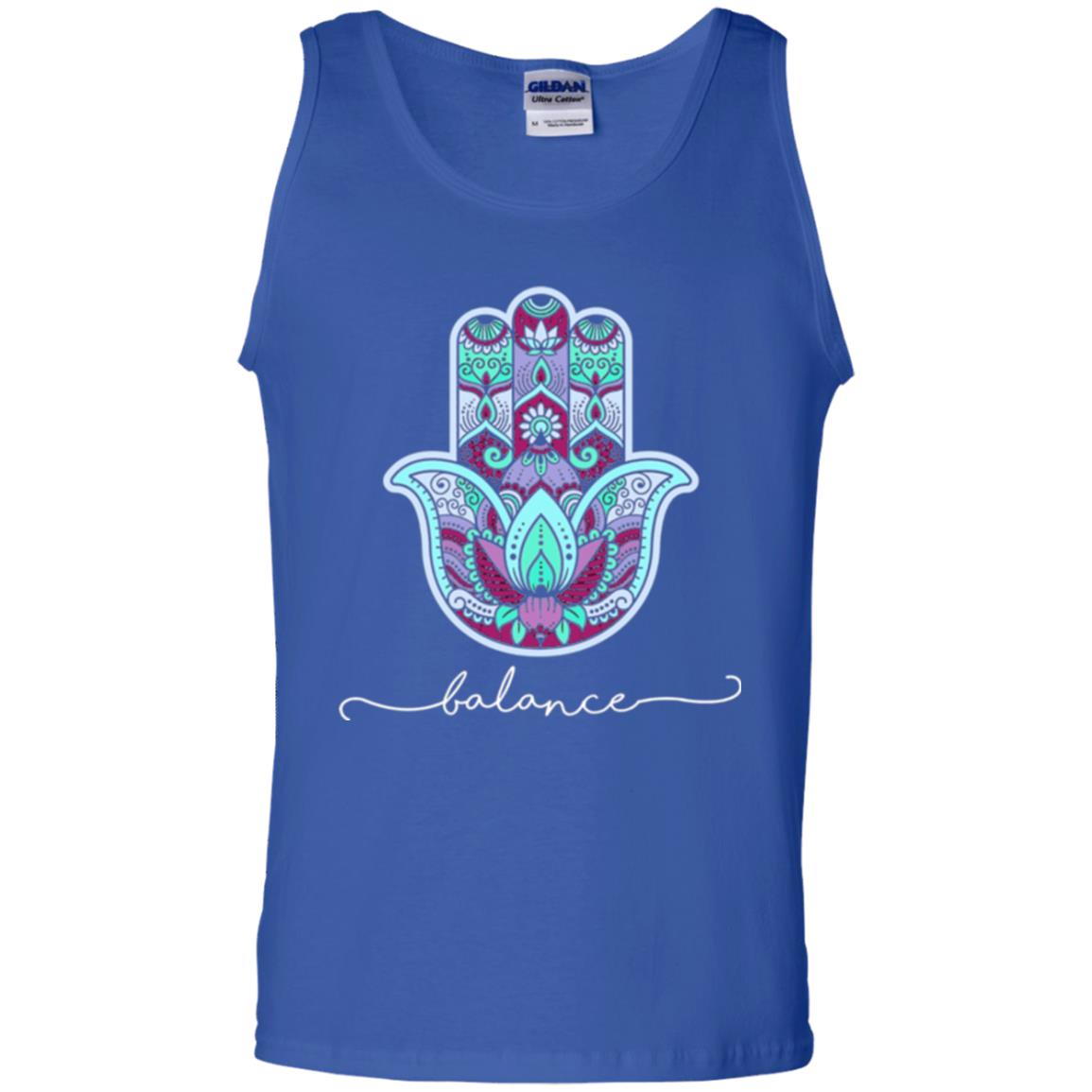 Balance Yoga Gym Hamsa T-shirt Royal