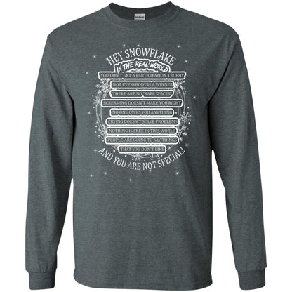 Hey Snowflake In The Real World You Don_t Get A Participation Trophy Military T-shirt Dark Heather