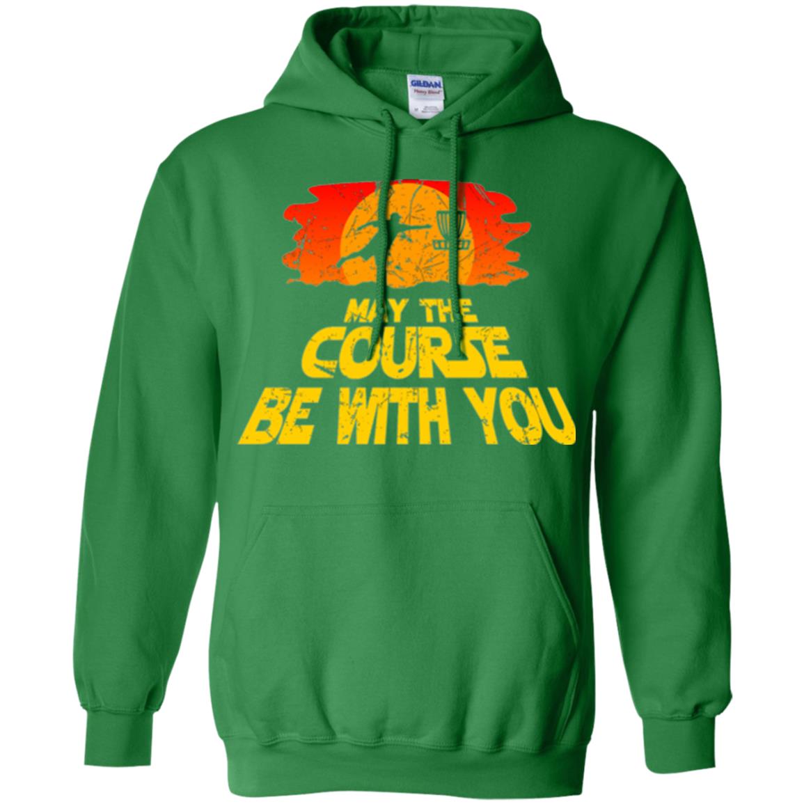 Disc Golf T-shirt May The Course Be With You Irish Green
