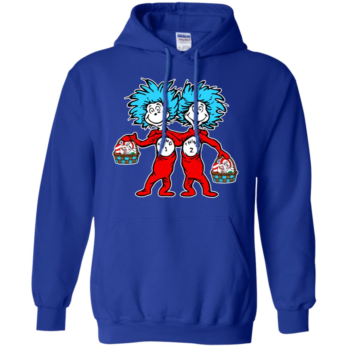 Dr. Seuss Thing 1 Thing 2 Easter Egg T-shirt Royal