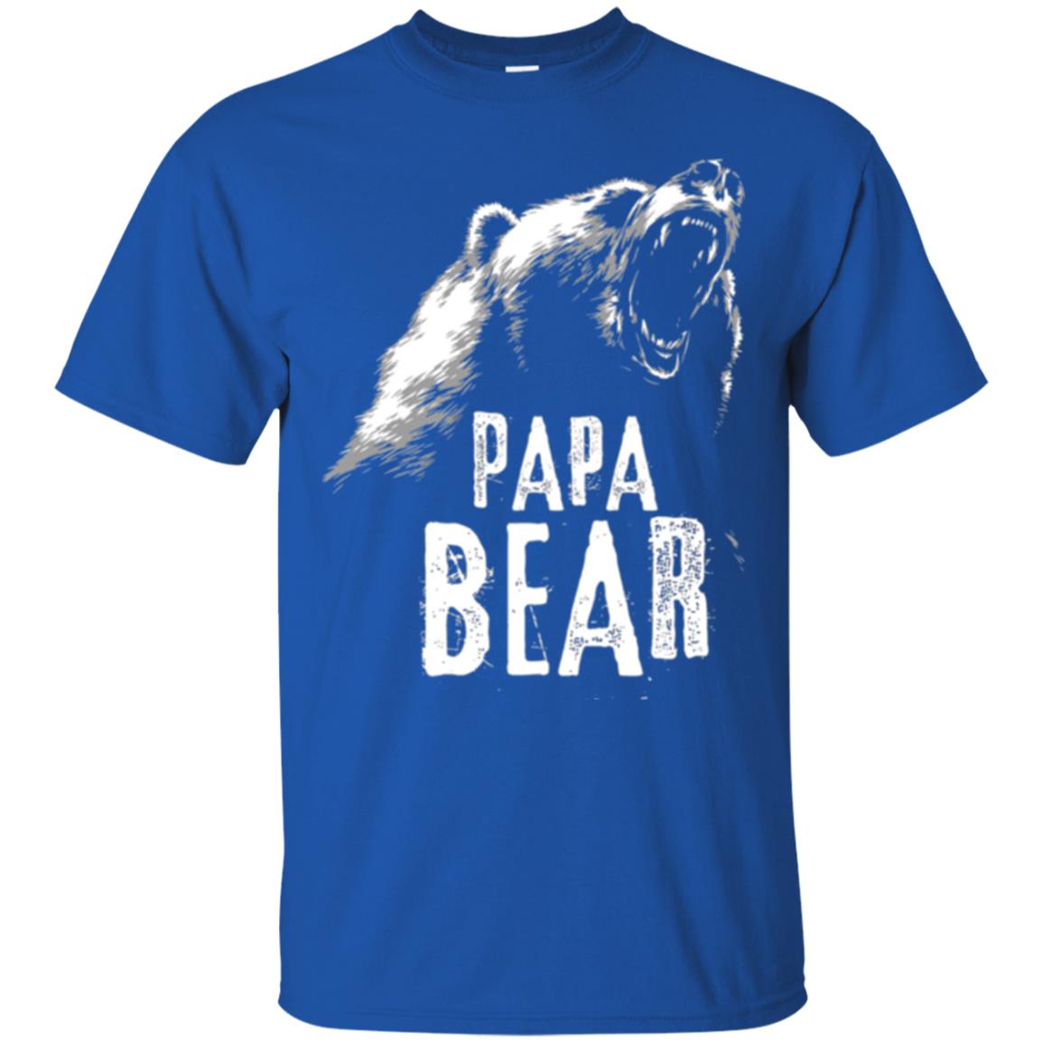 Papa Bear Best Dad For Fathers Day T-shirt Royal