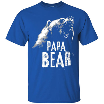 Papa Bear Best Dad For Fathers Day T-shirt Royal