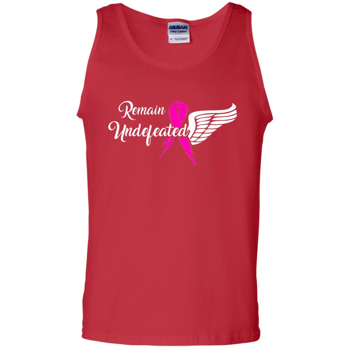 Breast Cancer T-shirt Remain Undefeated Red