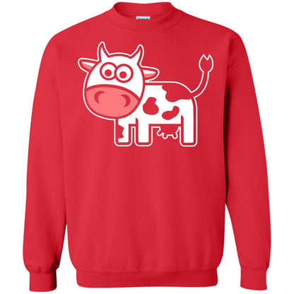 Cute Comic Cow Lover T-shirt Red