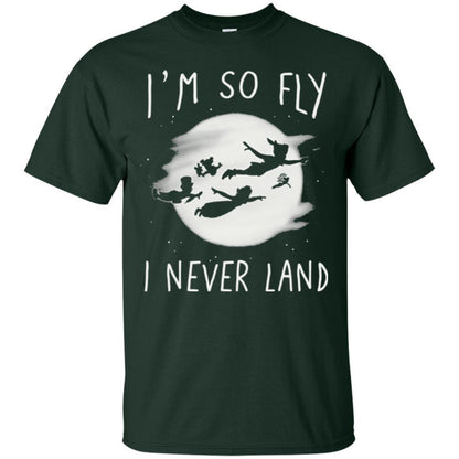 Film T-shirt Peter Pan So Fly Moon Silhouette Graphic Forest Green