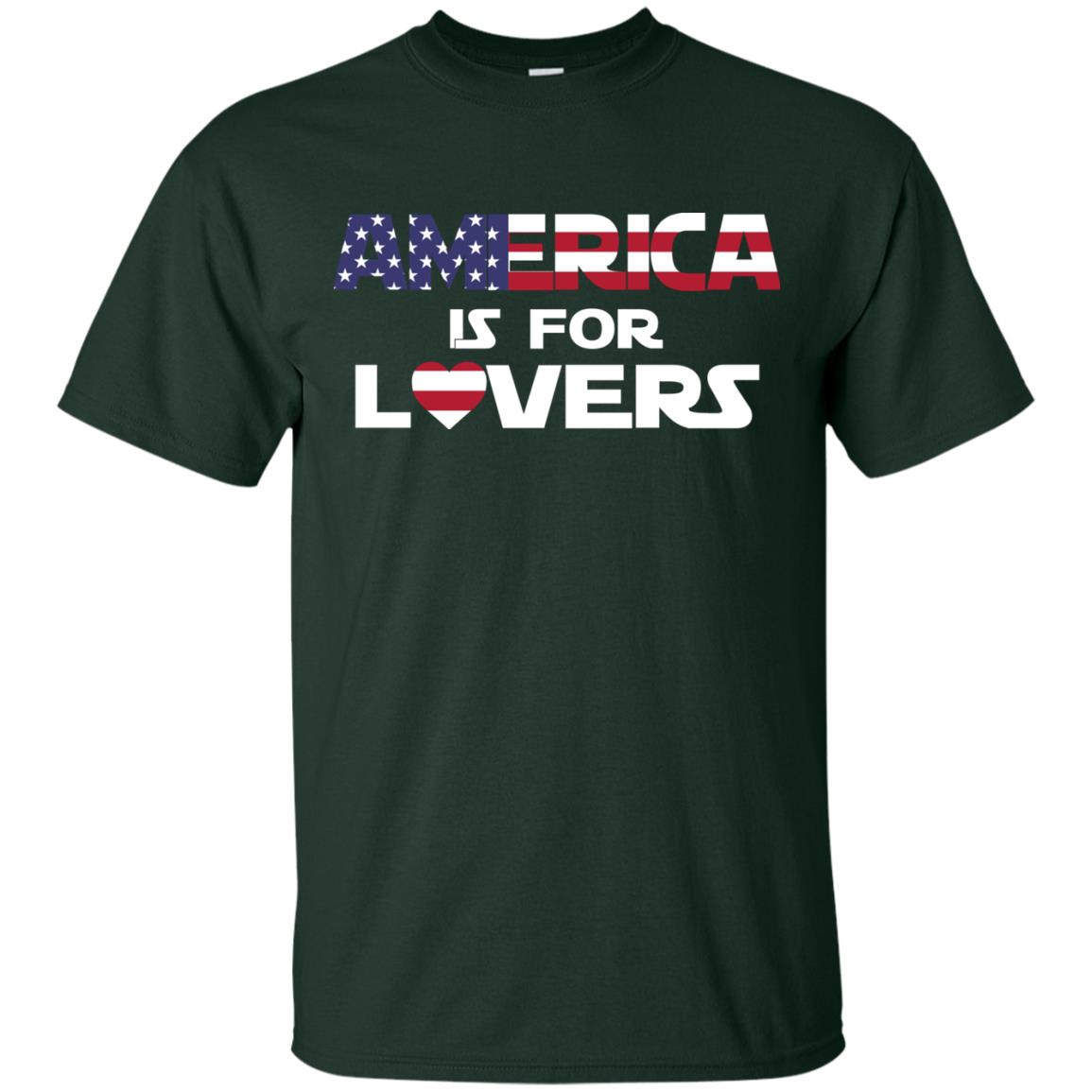 America Is For Lovers Flag Of United States Shirt Forest