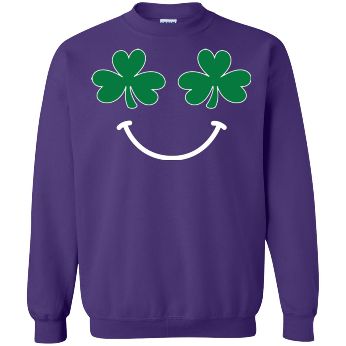 Saint Patrick's Day T-shirt Smiling Shamrocks Purple