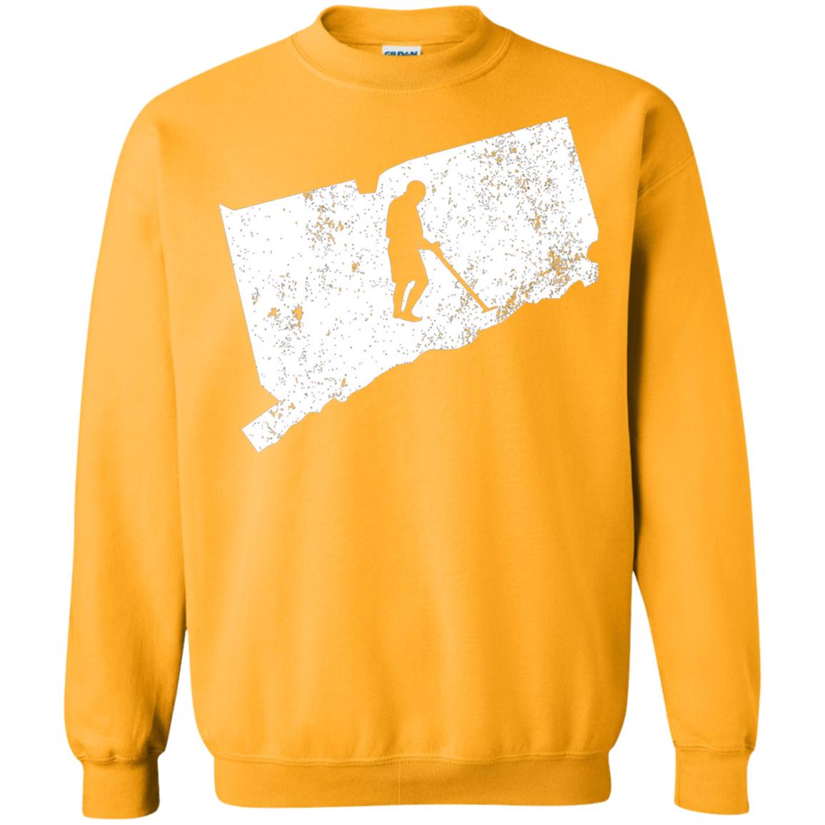 Connecticut Metal Detector Shirt Geocaching Swag Gold