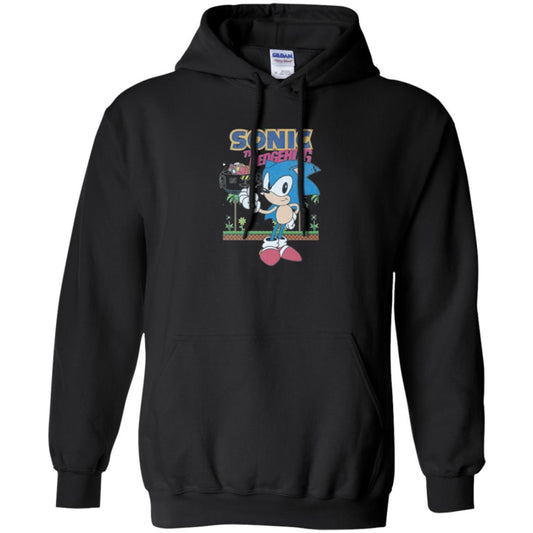 Gamer T-shirt Sega Sonic The Hedgehog Battles Dr. Eggman Robotnik Black