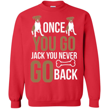 Russell Terrier T-shirt Once You Go Jack You Never Go Back Red