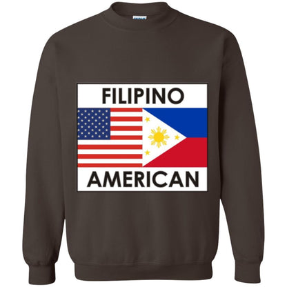 Filipino American T-shirt Philippines Usa Flags Dark Chocolate
