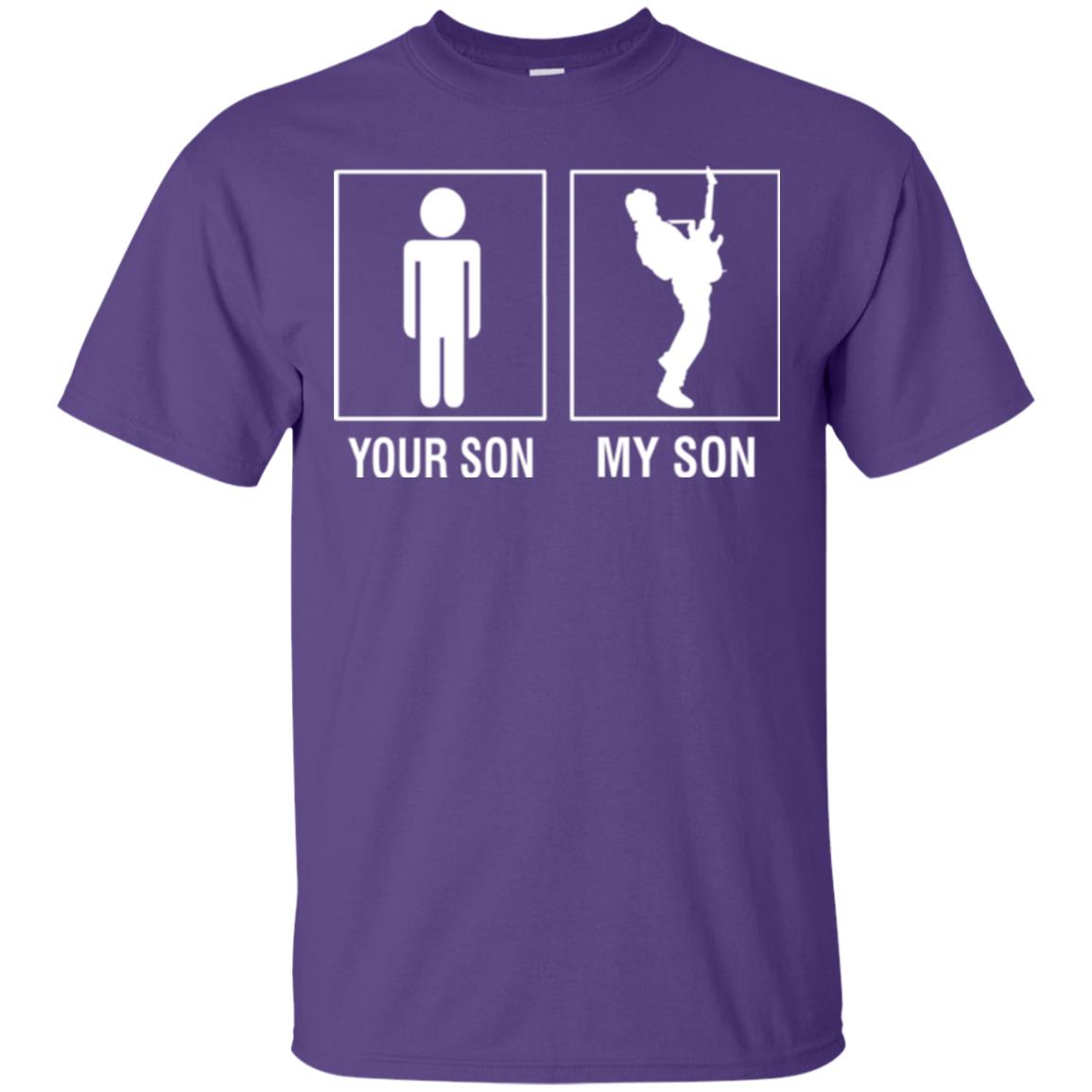My Son Plays Guitar Daddy Shirt Purple