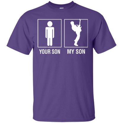 My Son Plays Guitar Daddy Shirt Purple