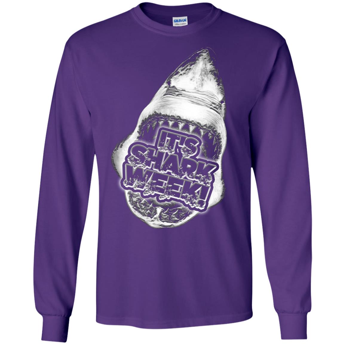 Every Day Of Shark Week T-shirt 2018 Purple