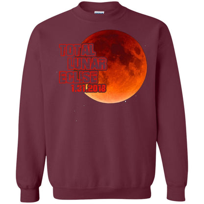 Blood Moon T-shirt Total Lunar Eclipse 1.31.2018 Maroon