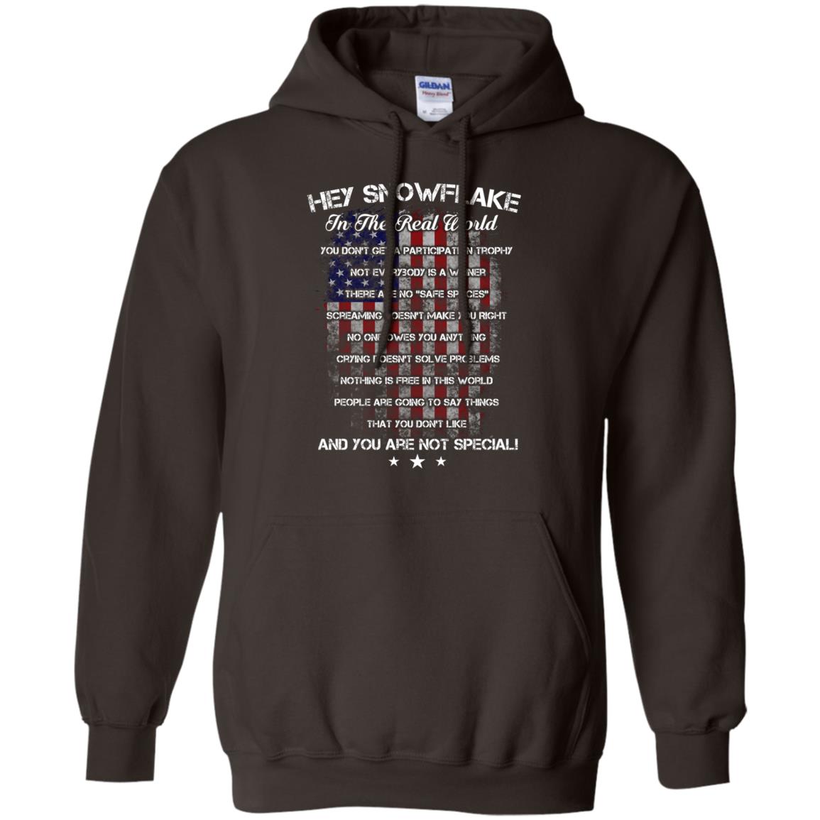 Hey Snowflake In The Real World You Don't Get A Participation Trophy Military T-shirt Dark Chocolate