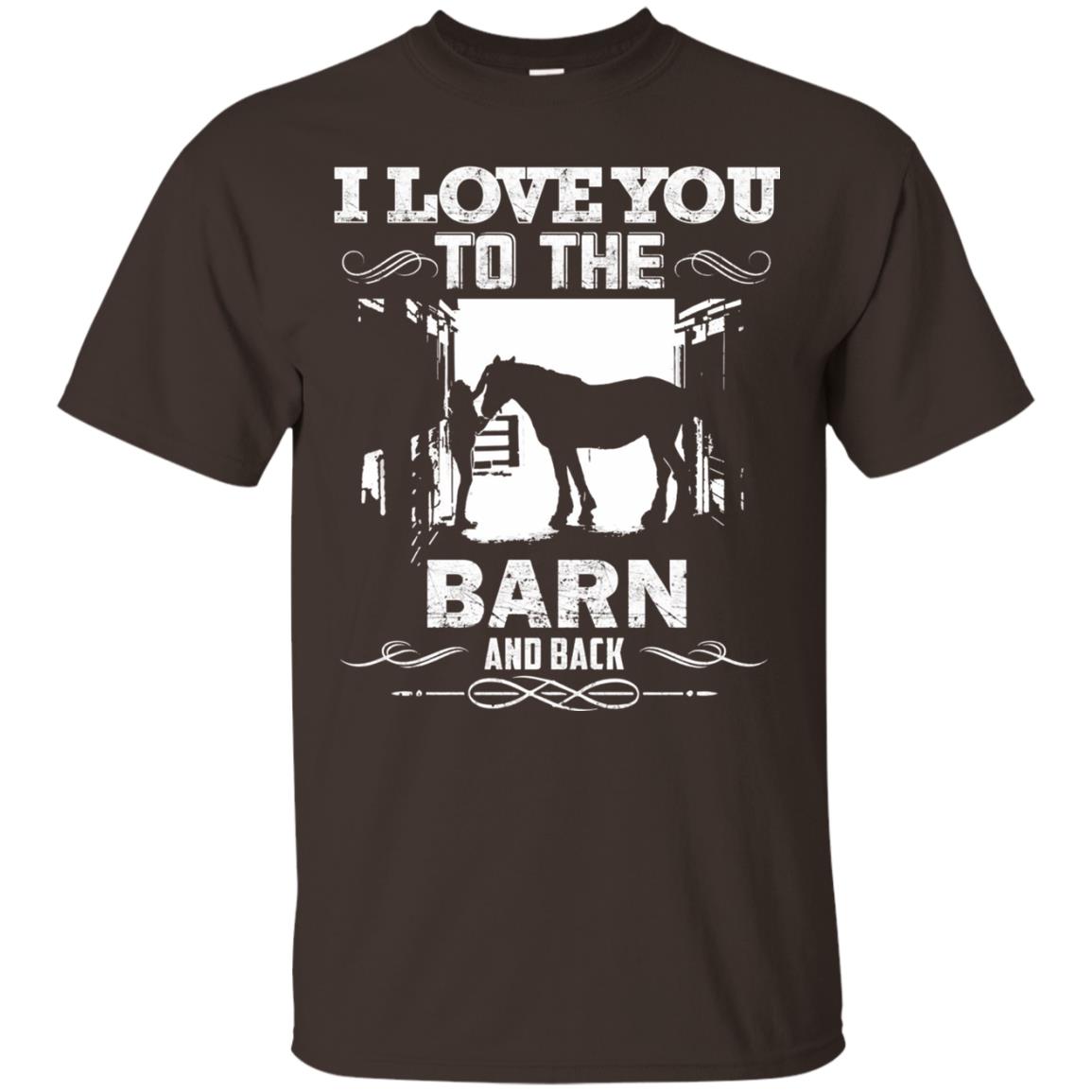 To The Barn And Back Horse Lover Riding Shirt Dark Chocolate