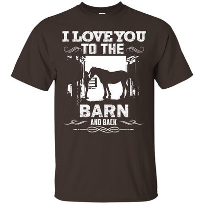 To The Barn And Back Horse Lover Riding Shirt Dark Chocolate