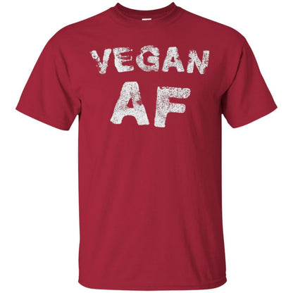 Vegetarian T-shirt Vintage Vegan Af T-shirt Cardinal