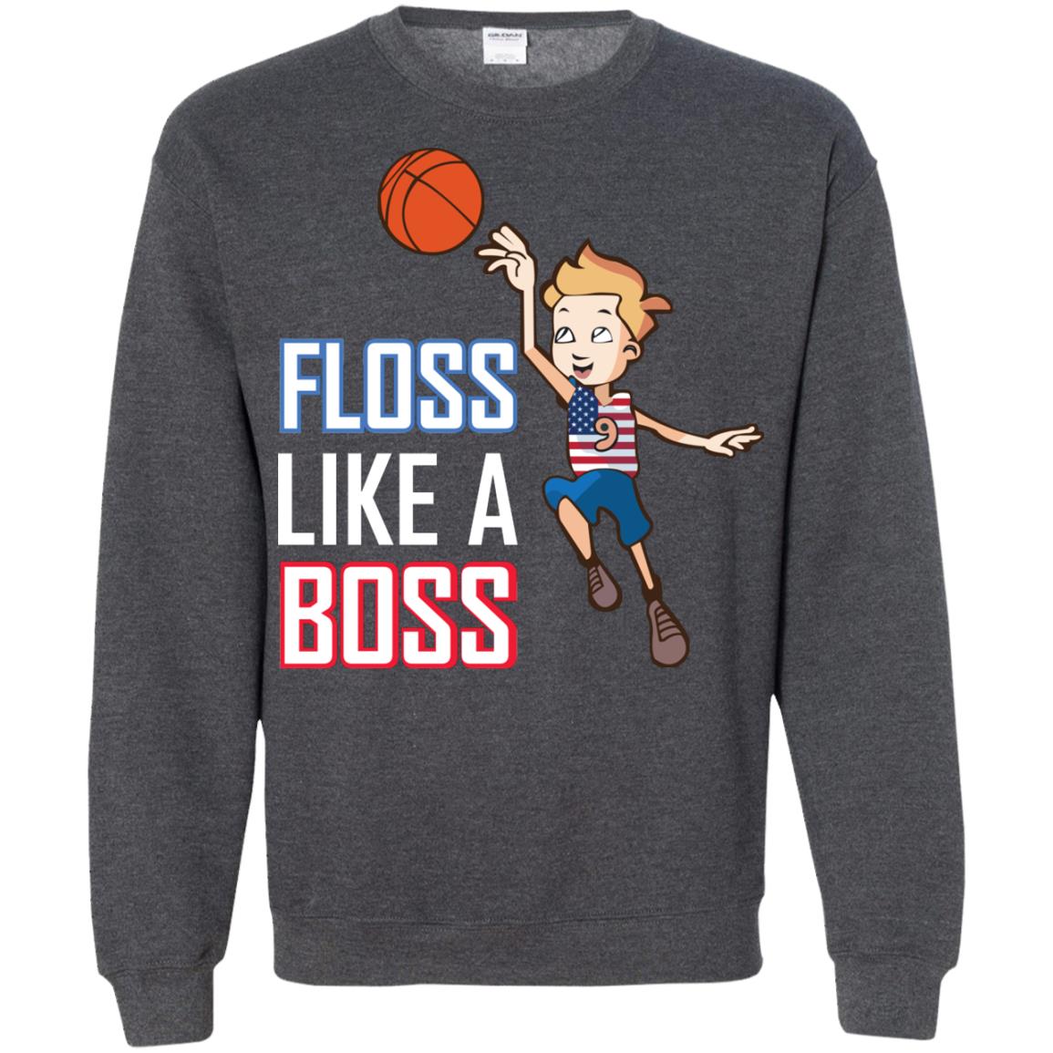 Floss Like A Boss Shirt For Basketball Players Dark Heather