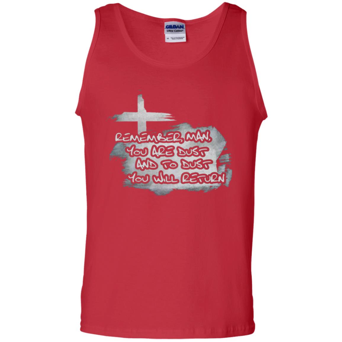 Ash Wednesday T-shirt Remember, Man, You Are Dust And To Dust You Will Return Red