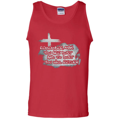 Ash Wednesday T-shirt Remember, Man, You Are Dust And To Dust You Will Return Red