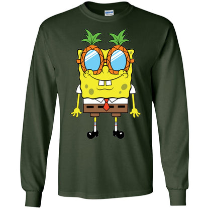 Nickelodeon Spongebob Squarepants Pineapple Glasses T-shirt Forest Green